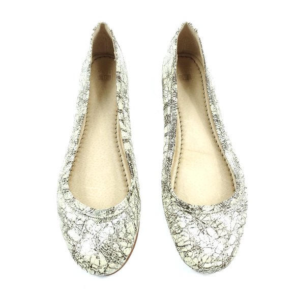 Frye Leather Crackle Carson Ballet Flats - Picture 4 of 9